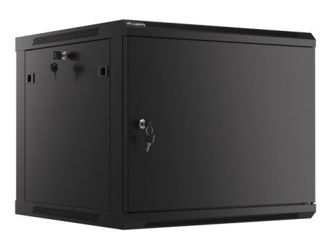 LANBERG SZAFA WISZĄCA RACK 19" 9U 600X600 DRZWI METALOWE CZARNA (FLAT PACK) WF01-6609-00B