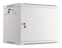 Szafa instalacyjna Rack wisząca 19" 9U 600x450 szara drzwi metalowe LANBERG (Flat Pack)