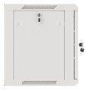 Szafa instalacyjna Rack wisząca 19" 9U 600x450 szara drzwi metalowe LANBERG (Flat Pack)