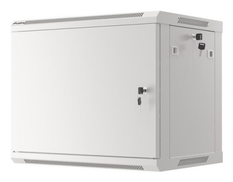 Szafa instalacyjna Rack wisząca 19" 9U 600x450 szara drzwi metalowe LANBERG (Flat Pack)
