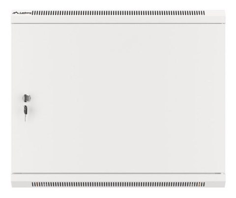 Szafa instalacyjna Rack wisząca 19" 9U 600x450 szara drzwi metalowe LANBERG (Flat Pack)
