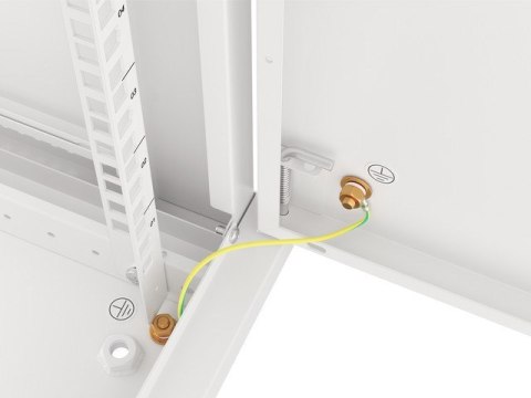 Szafa instalacyjna Rack wisząca 19" 9U 600x450 szara drzwi metalowe LANBERG (Flat Pack)