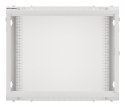 Szafa instalacyjna Rack wisząca 19" 9U 600x450 szara drzwi metalowe LANBERG (Flat Pack)