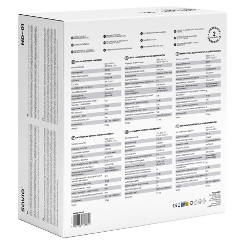 SAVIO NISZCZARKA ŚCINKOWA DO DOKUMENTÓW ND-01