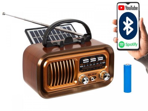 BLOW Radio przenośne analogowe AM/FM RA16 solarne