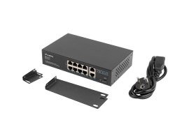 Switch Lanberg RSFE-8P-2GE-120 PoE+ Rack 10