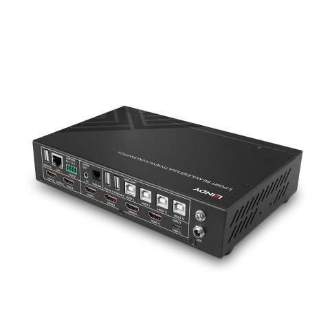 LINDY 5-portowy przełącznik KVM Bezproblemowy Multiview 4HDMI 1USB Typ C