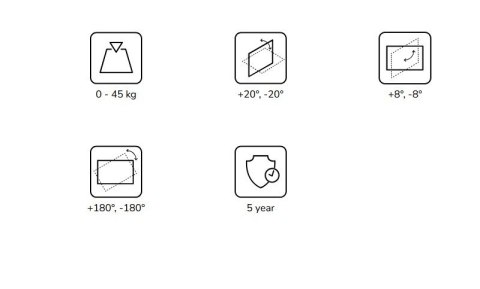 Neomounts Uchwyt sufitowy do projektora CL25-530BL1 h:25,5 cm czarny