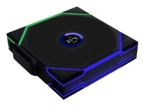 Wentylator Lian Li UNI FAN TL Wireless LCD Lüfter ARGB PWM Reverse Blade 120mm czarny