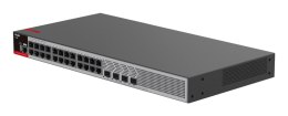 Zarządzalny Switch Ruijie | L2+ | 24 porty 1Gbit + 4 porty SFP 2.5Gbit | 1 wbudowany zasilacz AC | Rack