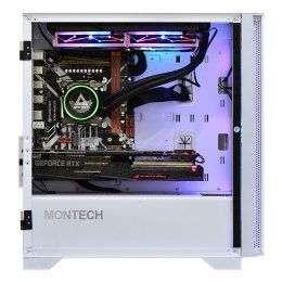 Montech AIR 100 ARGB, Micro-ATX, szkło hartowane - białe