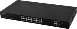 PULSAR SF116 łącza sieciowe Zarządzany Fast Ethernet (10/100) Obsługa PoE 1U Czarny