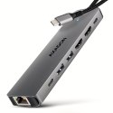 Hub USB Axagon HMC-7HX2 USB 3.2 Gen 1 (3.1 Gen 1) Type-C Szary