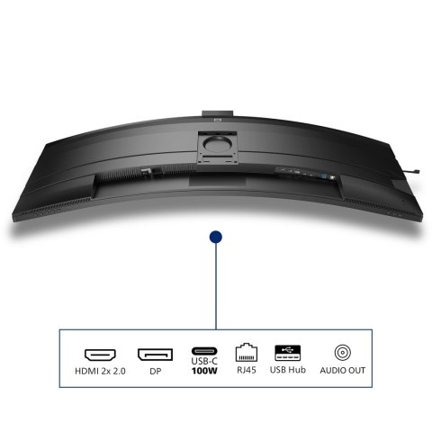 Philips 49B2U6903CH/00 monitor komputerowy 124,5 cm (49") 5120 x 1440 px Dual QHD LCD Szary