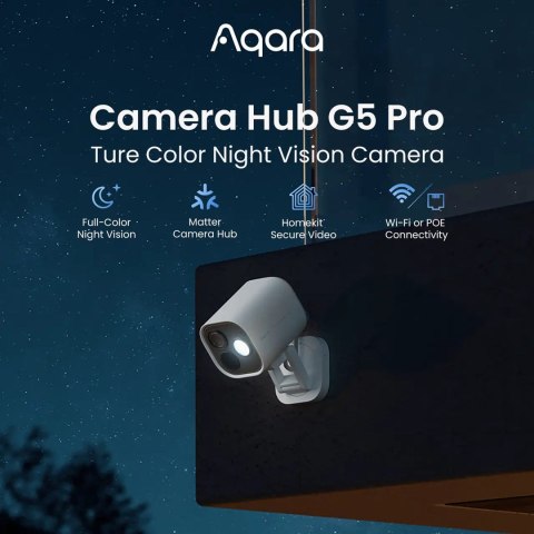 Aqara Camera Hub G5 Pro Wi-Fi Biała | Kamera IP | 1520p, Zigbee, CH-C07DW