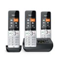 Telefon bezprzewodowy Gigaset 500A Comfort Trio - Automatyczna sekretarka - ECO DECT\GAP\CAT-iq - Srebrny + 2 dodatkowe słuchawk