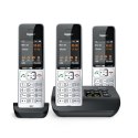 Telefon bezprzewodowy Gigaset 500A Comfort Trio - Automatyczna sekretarka - ECO DECT\GAP\CAT-iq - Srebrny + 2 dodatkowe słuchawk