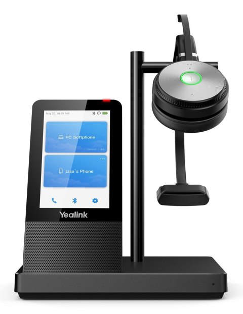 Yealink WH66 Mono UC Zestaw słuchawkowy Bezprzewodowy Opaska na głowę Biuro/centrum telefoniczne USB Typu-A Bluetooth Podstawka 