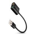 Zewnętrzna karta dzwiękowa AXAGON ADA-12 USB 2.0 48kHz/16-bit stereo, kabel USB-A