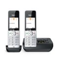 Telefon analogowy/DECT Gigaset COMFORT 500A duo Nazwa i identyfikacja dzwoniącego Czarny, Srebrny