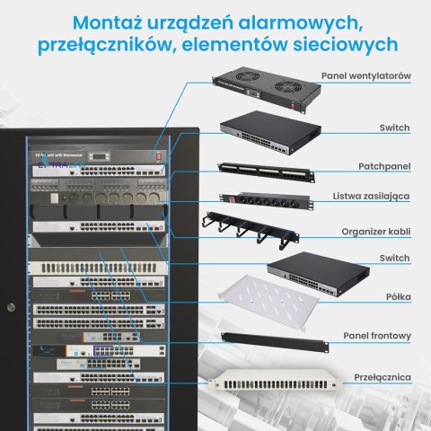 EXTRALINK SZAFA RACK STOJĄCA 27U 800X800 CZARNA