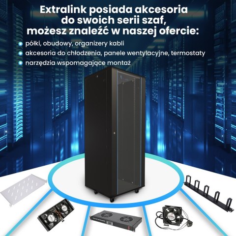 EXTRALINK SZAFA RACK STOJĄCA 37U 600X1000 CZARNA