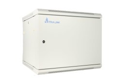 Extralink Szafa rack 12U 600x450 ASP Szara montowana na ścianie, drzwi blaszane pełne