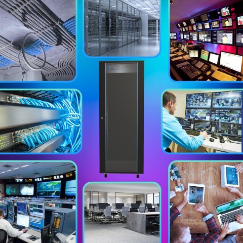 Extralink Szafa rack 32U 600x1000 Czarna stojąca