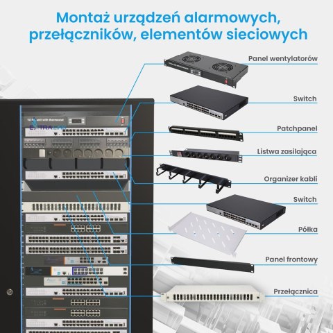 Extralink Szafa rack 32U 800x800 Czarna stojąca