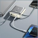 AWEI Powerbank C03 20000mAh 45W USB-A/USB-C + kable Lightning USB-C - srebrny