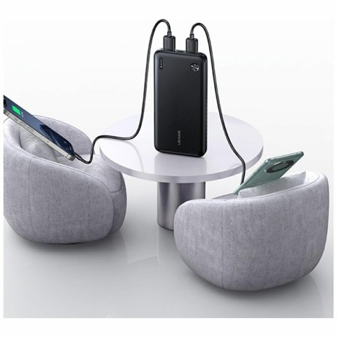 USAMS Powerbank PB83 10000mAh PD 2xUSB-A USB-C czarny