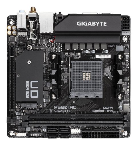 Gigabyte A520I AC płyta główna AMD A520 Socket AM4 mini ITX