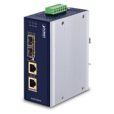PLANET IGUP-2205AT konwerter sieciowy 1000 Mbit/s Multifunkcyjny, Pojedynczy Niebieski