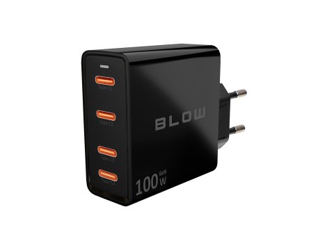 BLOW ŁADOWARKA SIECIOWA GNIAZDO USB-CX4 PD 100W GAN CZARNA