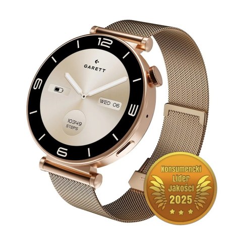Garett Electronics Smartwatch Rose złoty mesh