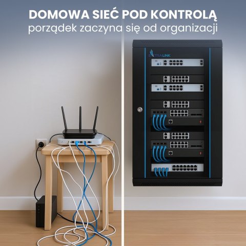 EXTRALINK SZAFA RACK WISZĄCA 12U 600X450 CZARNA