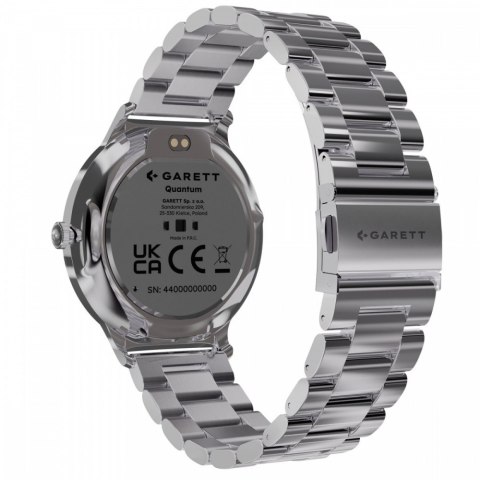Garett Electronics Smartwatch Quantum srebrny stalowy