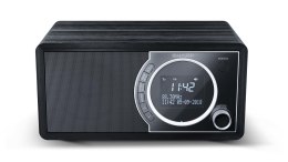 Osobisty cyfrowy czarny radio Sharp DR-450, stal nierdzewna
