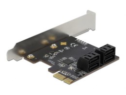 DeLOCK 4 portowy SATA PCI Express x1 Card - Konstrukcja niskoprofilowa