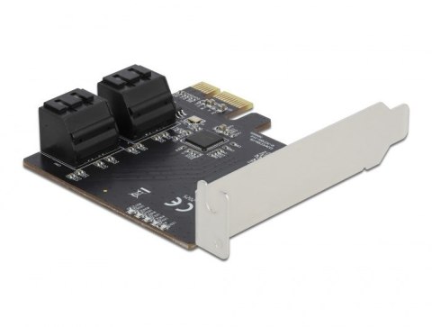 DeLOCK 4 portowy SATA PCI Express x1 Card - Konstrukcja niskoprofilowa