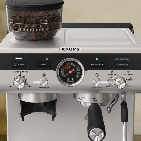 Krups Precision XP801T10 ekspres do kawy Półautomatyczny Ekspres do espresso 3 l
