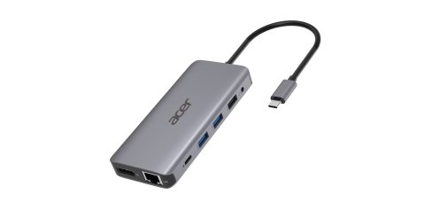 Acer 12-in-1 Type-C Dongle Przewodowa USB 3.2 Gen 1 (3.1 Gen 1) Type-C Srebrny
