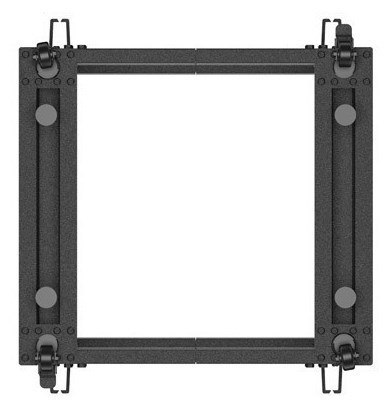 OPEN RACK 19" 9U 600X600-1100 REGULOWANY CZARNY LANBERG