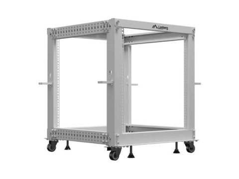 Open Rack 19'' 12U 600x600-1100 regulowany szary Lanberg