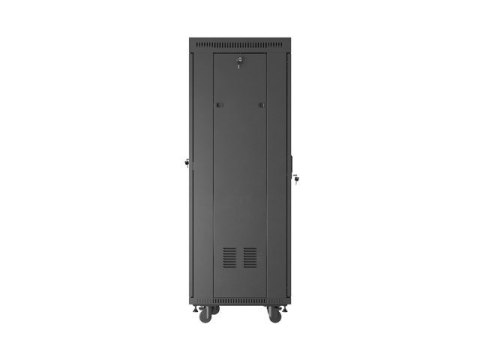 Szafa instalacyjna rack stojąca Lanberg FF01-6632-23BL 19" 32u 600x600 czarna