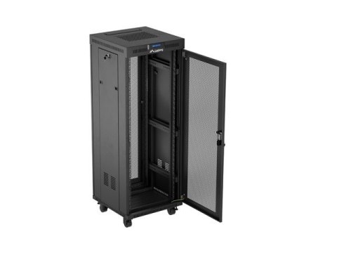 Szafa instalacyjna rack stojąca Lanberg FF01-6632-23BL 19" 32u 600x600 czarna