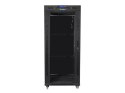 LANBERG SZAFA STOJĄCA RACK 19" 27U 800X1000 DRZWI SZKLANE LCD CZARNA (FLAT PACK) FF01-8027-12BL