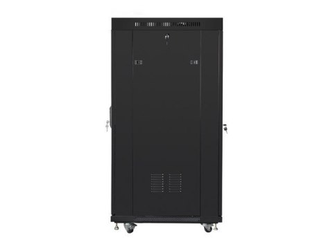 LANBERG SZAFA STOJĄCA RACK 19" 27U 800X1000 DRZWI SZKLANE LCD CZARNA (FLAT PACK) FF01-8027-12BL