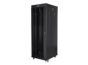 LANBERG SZAFA STOJĄCA RACK 19" 37U 600X800 DRZWI SZKLANE LCD CZARNA FF01-6837-12BL (FLAT PACK)