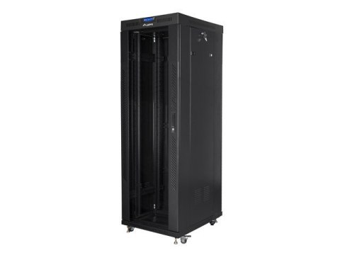 LANBERG SZAFA STOJĄCA RACK 19" 37U 600X800 DRZWI SZKLANE LCD CZARNA FF01-6837-12BL (FLAT PACK)